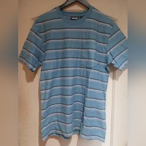 VANS Blue Striped Shirt - Size Large